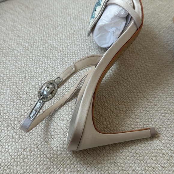 SOPHIA WEBSTER Satin Wifey For Lifey Classy Bridal Wedding Heels 85mm, Size 7 - Picture 7 of 12